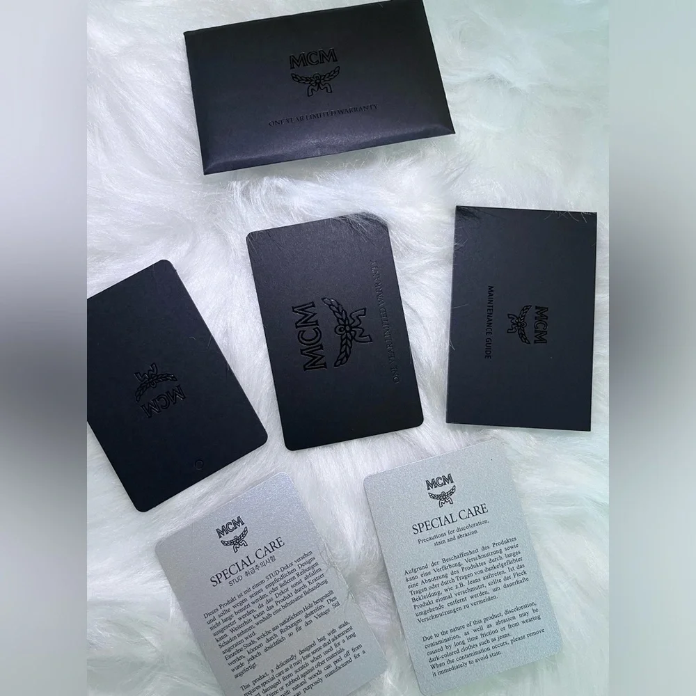 MCM Black Leather Studded Women’s Backpack with Monogram Print - Picture 13 of 16